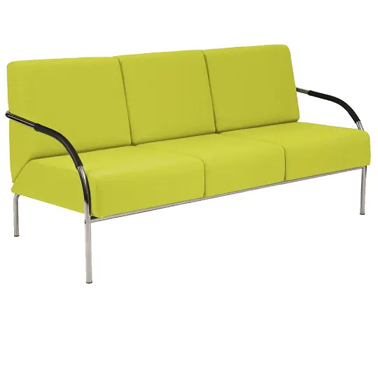 SPA 3 chrom, koženka AN 079 - koženka citrónově zelená